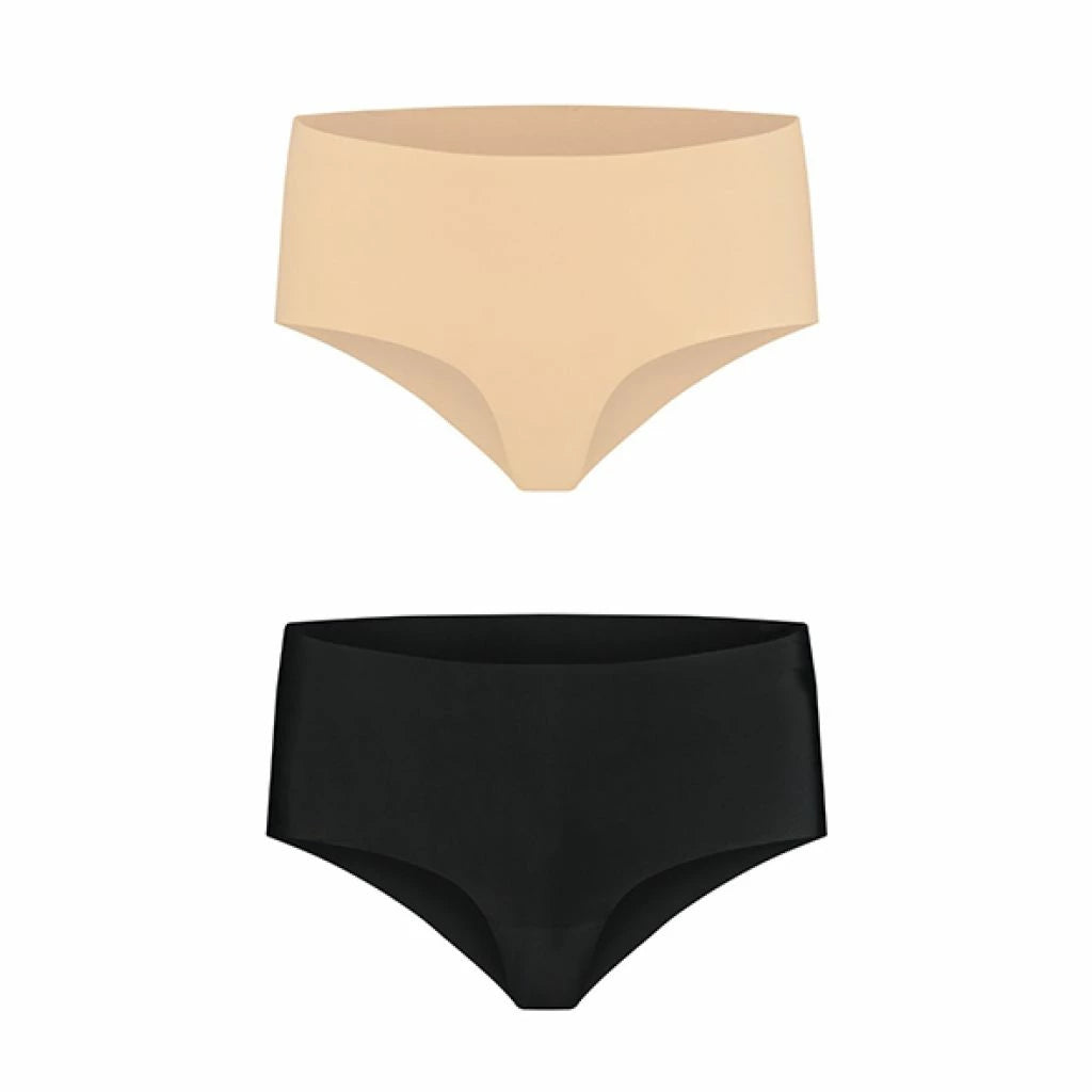 Bye Bra - Invisible High Brief Nude + Black XL