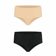 Bye Bra - Invisible High Brief Nude + Black XL