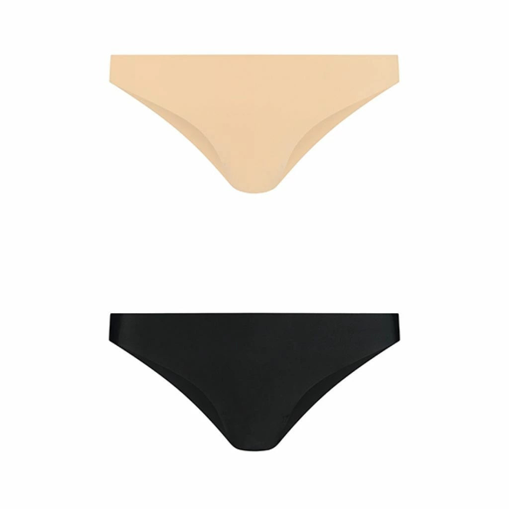 Bye Bra - Invisible Brazilian Nude + Black XL