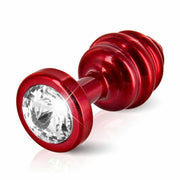 Diogol - Ano Butt Plug Ribbed Red 30 mm