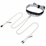 Fifty Shades of Grey - Play Nice Satin Collar & Nipple Clamps