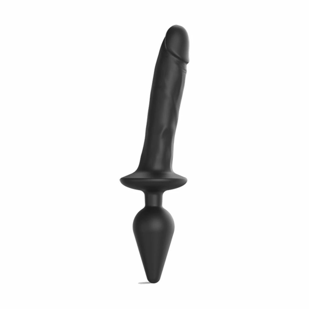 Strap-On-Me - Switch Plug-in Realistic Dildo Black L