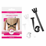 Bye Bra - Flexible Low Back Straps 3-Hook Black & White