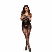 Baci - Crotchless Jacquard Bodystocking One Size