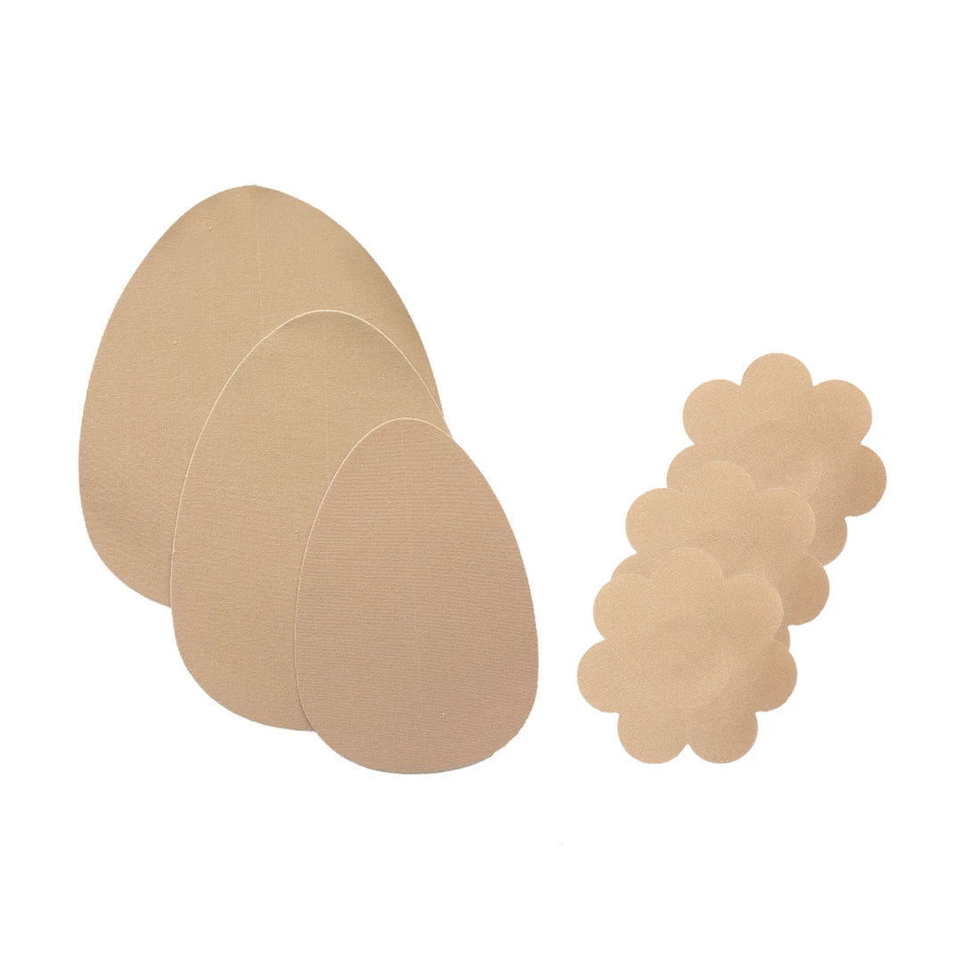 Bye Bra - Breast Lift Pads + Satin Nipple Covers A-C Nude