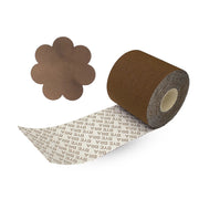 Bye Bra - Body Tape Roll 6,5 cm x 5m + Satin Nipple Covers Brown