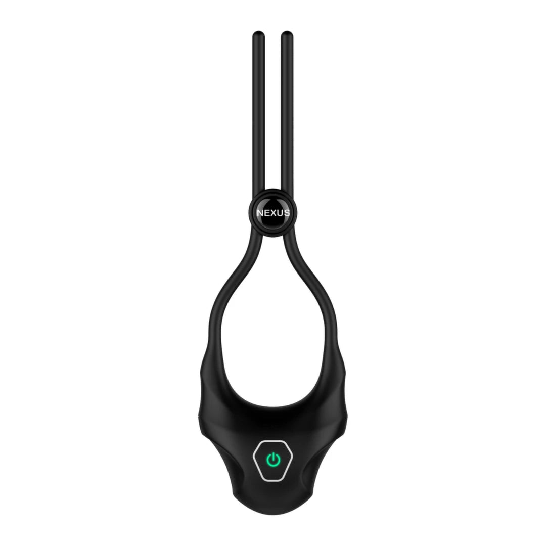 Nexus - Forge Vibrating Adjustable Lasso Silicone Cock Ring Black