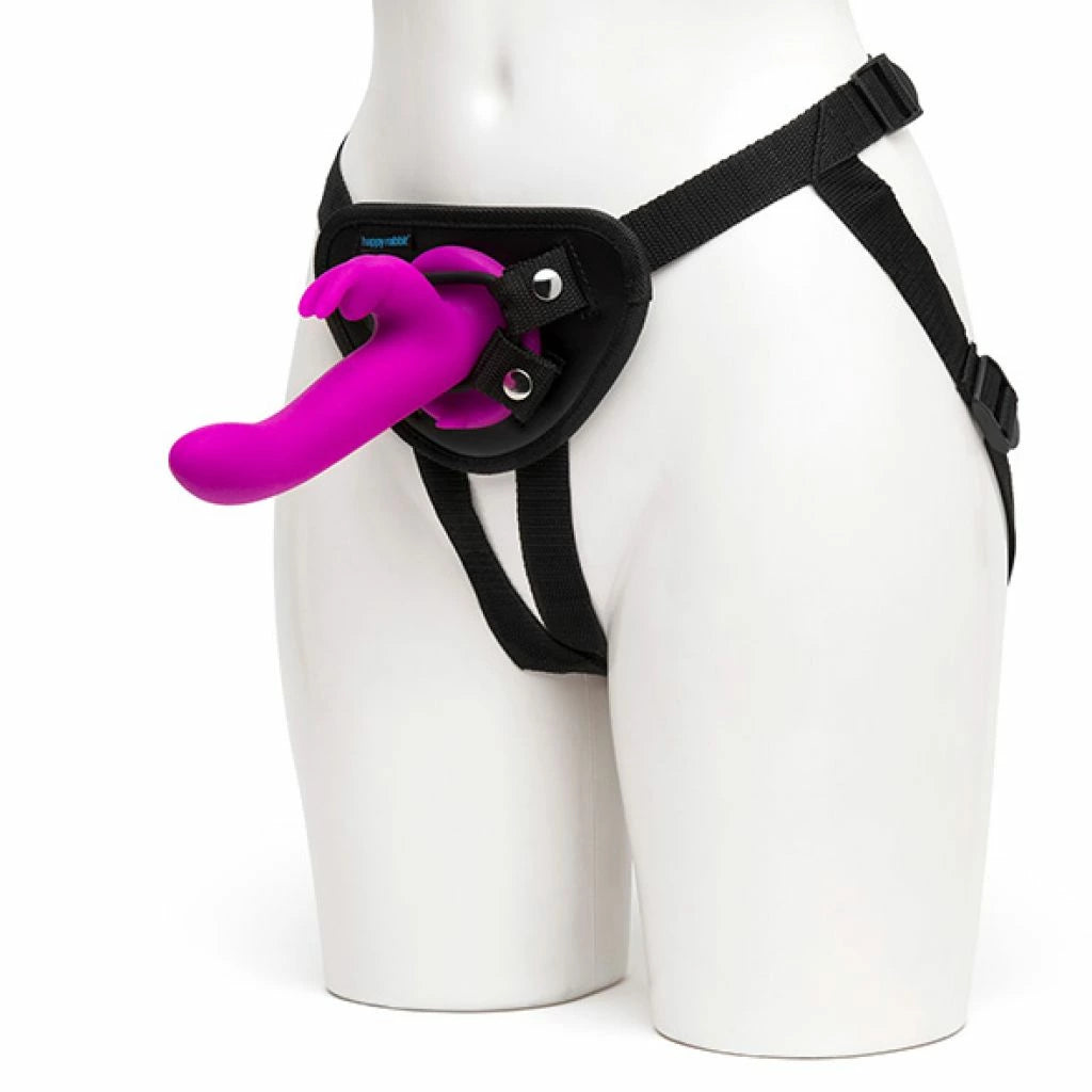 Happy Rabbit - Vibrating Strap-On Harness Set Purple