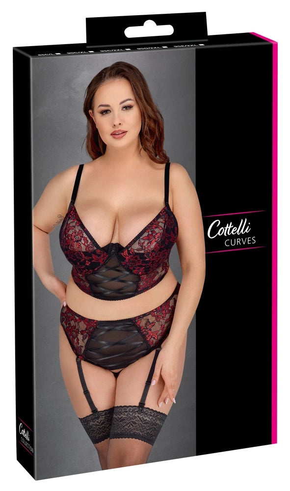 Bra Set black/red 95E/2XL