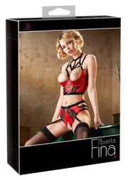 Shelf Bra Set red 75B/S