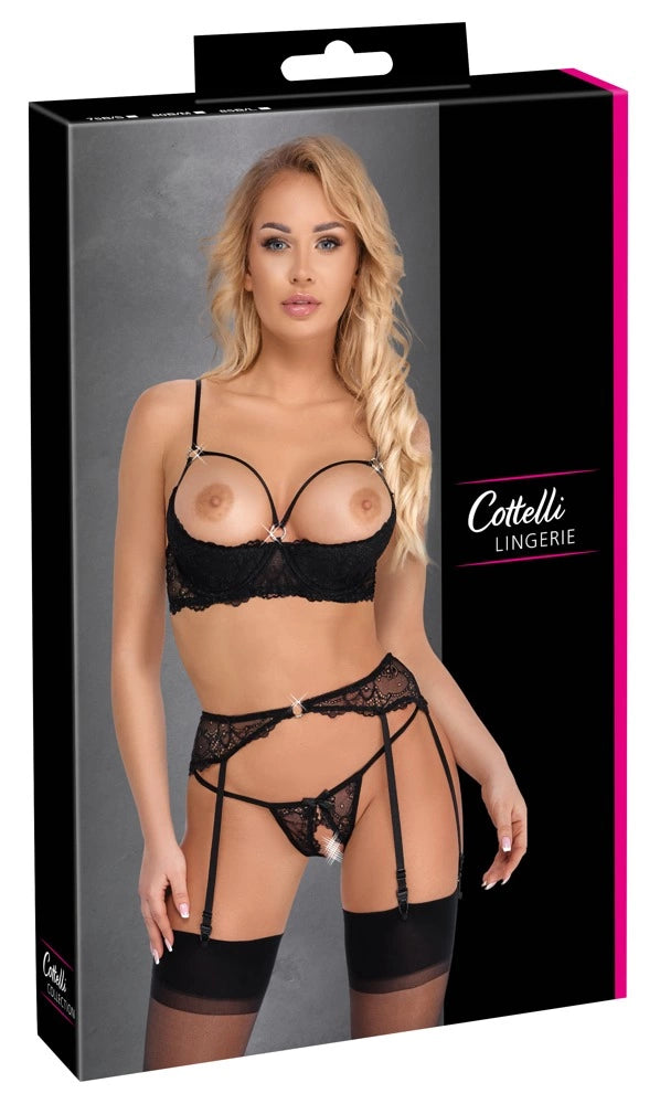 3-Piece Shelf Bra Set 80B/M