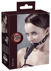 Imitate leather dildo gag