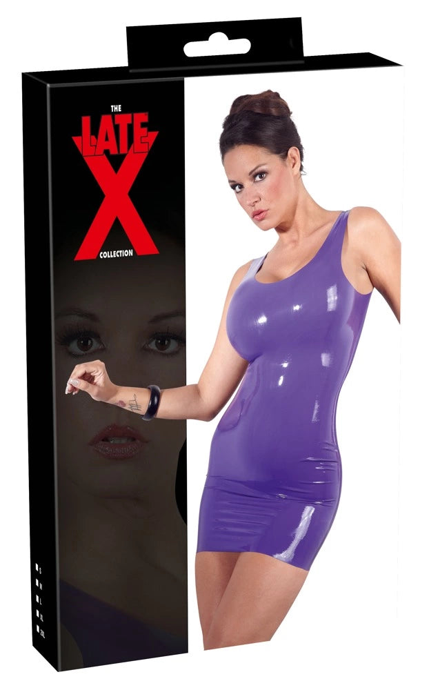 Latex Mini Dress purple L