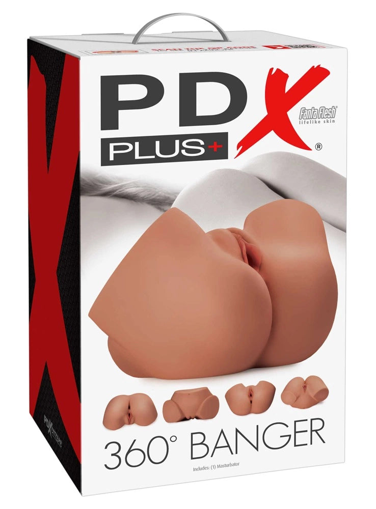 PDX Plus - Masturbator Torsu Obracający 360° Banger Tan