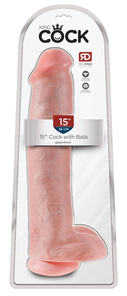 King Cock 15" Cock w Balls