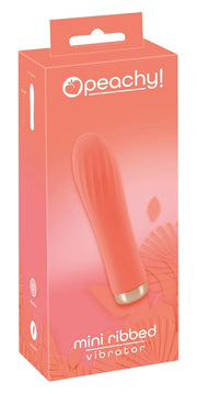 Peachy Mini Ribbed Vibrator