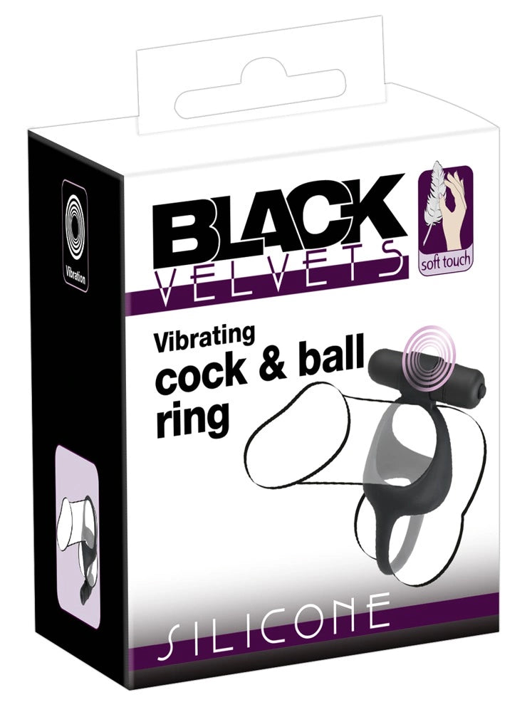 Black Velvets Cock + Ball Ring