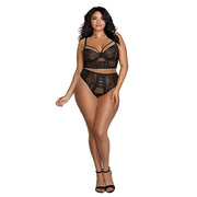 Stretch Mesh and Stretch Galloon Lace Bustier - 1X