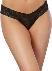 Lace Thong - One Size - Black