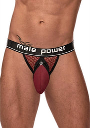 Cock Ring Jock - L/XL - Burgundy