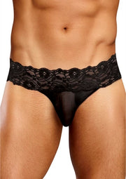 Micro Thong Pinch Back - L/XL - Black