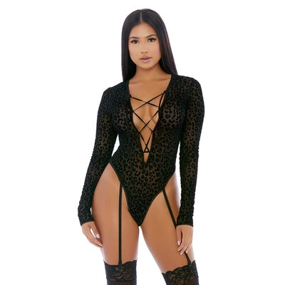 Feline - Lustful Teddy with Long Sleeves - XL