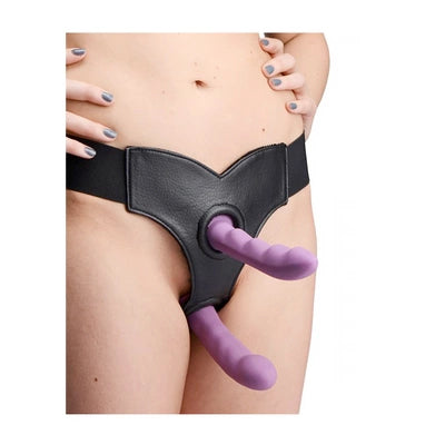 Crave - Double Penetration Imitation Leather Strap-On