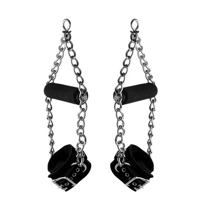 Fur Lined Nubuck Leather Suspension Cuffs with Grip