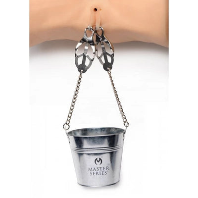 Slave Bucket Labia and Nipple Clamps - Silver