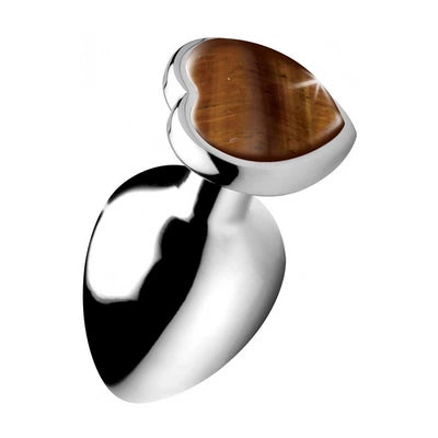 Tiger Eye Heart - Butt Plug - Large