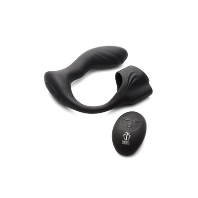 Silicone Prostate Plug with Cockring and Remote Control