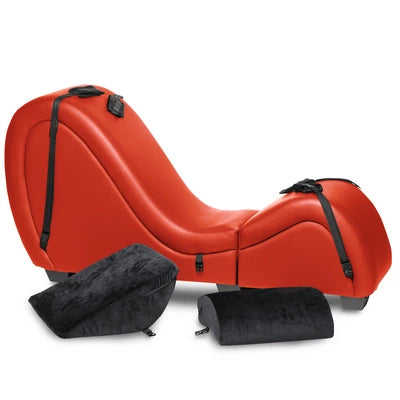 Kinky Sex Chaise with Love Pillows - Red