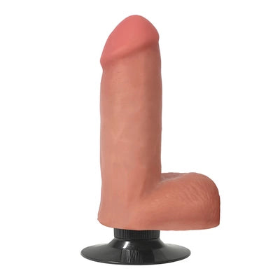 Vibrating Dildo with Balls - 6 / 15 cm