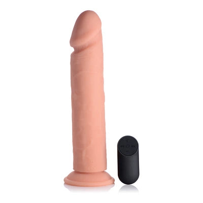 Vibrating Silicone Dildo with Remote Control - 10 / 25,5 cm