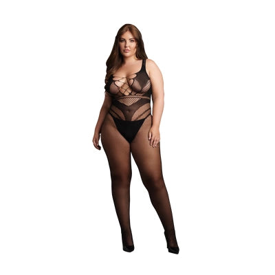 Bodystocking with Accentuated Lines - OSX - Black