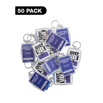 EXS Key Rings 'Just Use It' - Condoms - 50 Pieces