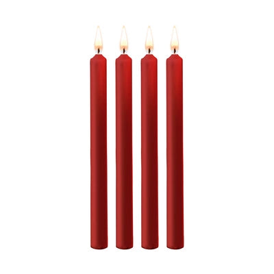 Teasing Wax Candles - 4 Pieces - Large - Red