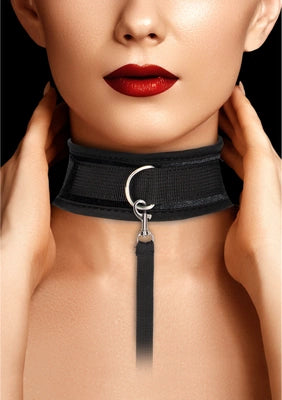 Velvet Adjustable Collar with Leash