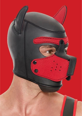 Neoprene Puppy Mask - Red