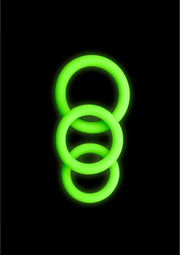 Cockring Set - Glow in the Dark - 3 Pieces