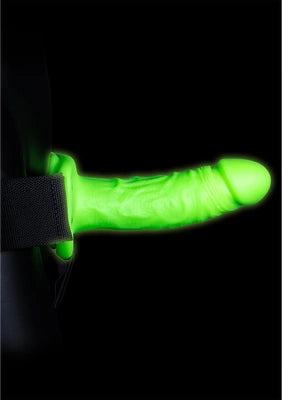 Realistic Strap-On Harness - Glow in the Dark - 7 / 18 cm