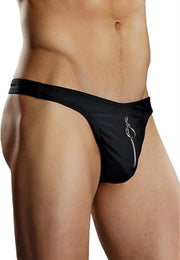 Zipper Thong - L/XL - Black