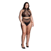 Carpo XLVI - Two Piece with Turtleneck, Crop Top and Pantie - Plus Size