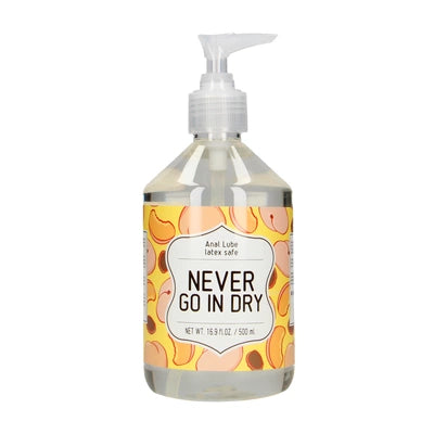 Never Go In Dry - Waterbased Anal Lubricant - 17 fl oz / 500 ml